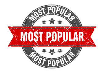 most popular round stamp with red ribbon. most popular