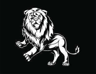 The Awesome Illustration lion logo mascot vector