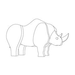 icon illustration of rhinoceros