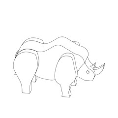 icon illustration of rhinoceros