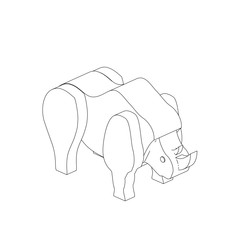 icon illustration of rhinoceros