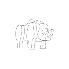 icon illustration of rhinoceros
