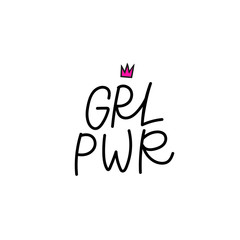 Obraz premium Girl Power shirt quote lettering