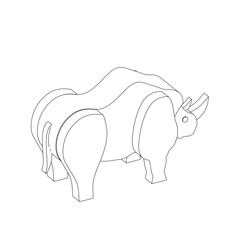 icon illustration of rhinoceros