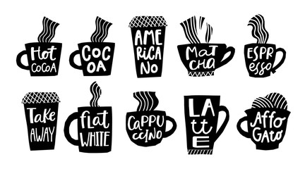 Coffee Cocoa Cappuccino Espresso quote lettering
