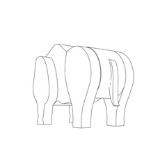 icon illustration of rhinoceros