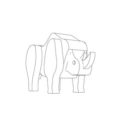 icon illustration of rhinoceros