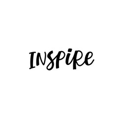 Inspire calligraphy quote lettering