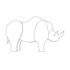 icon illustration of rhinoceros
