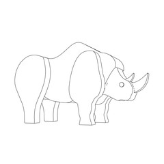 icon illustration of rhinoceros