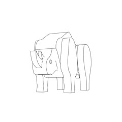 icon illustration of rhinoceros