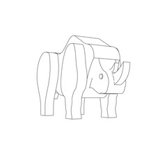 icon illustration of rhinoceros
