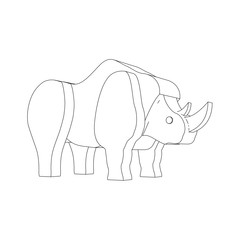 icon illustration of rhinoceros