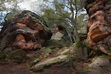Katzensteine in der Eifel in Deutschland