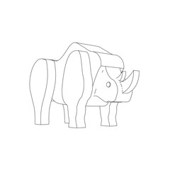 icon illustration of rhinoceros