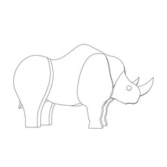 icon illustration of rhinoceros