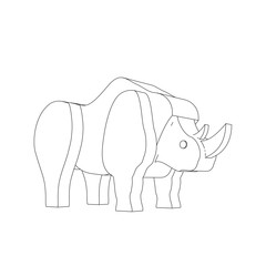 icon illustration of rhinoceros