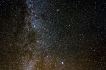 Milky Way, M31, M33, Pleiades