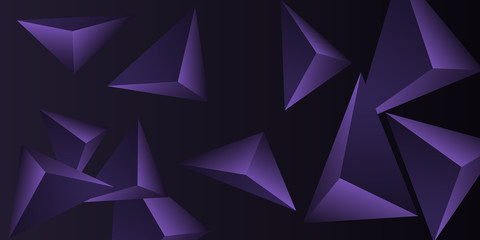 Triangular background. Abstract composition of 3d triangles.