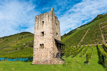 The Lehmen tower near the village Ediger-Eller on the Moselle. Rhineland-Palatinate, Germany, Europe