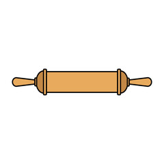 rolling pin icon, kitchen utensils design