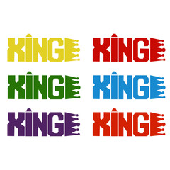 king word different color set