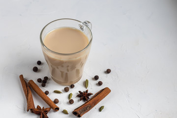 Masala spiced tea is a traditional Indian drink.