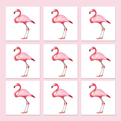 Obraz premium image of a pink flamingo on a pink background