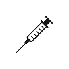 Syringe vector icon isolated on white