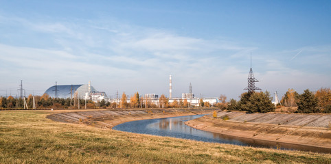 Obraz premium panorama of the Chernobyl nuclear power plant