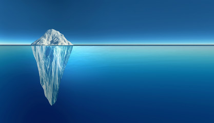 Iceberg extremely detailed and realistic high resolution 3d illustration - obrazy, fototapety, plakaty