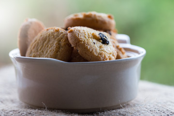 Cookies In a white bowl