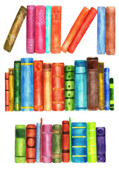 Books, watercolor. Set