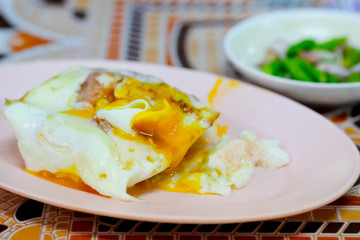 Thai traditional food fermented ground pork (Nham)
