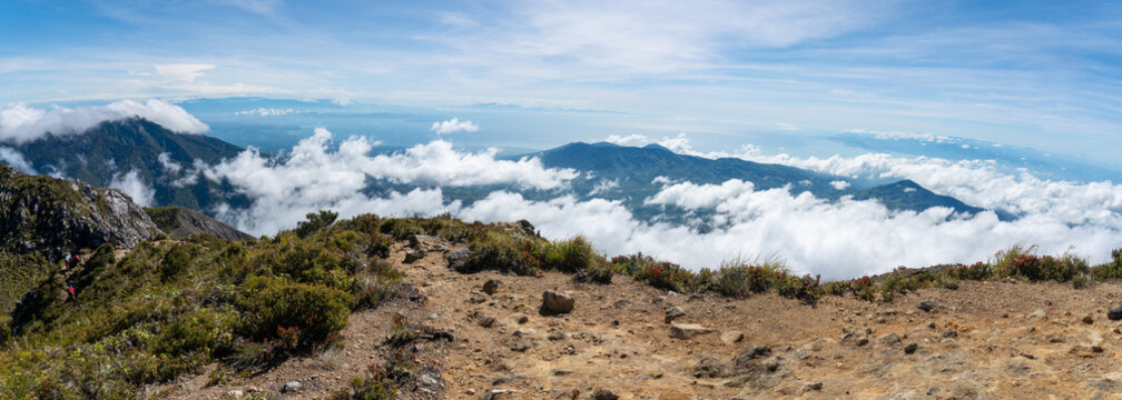 Panoramic view of Davao Region at the peak of Mt. Apo