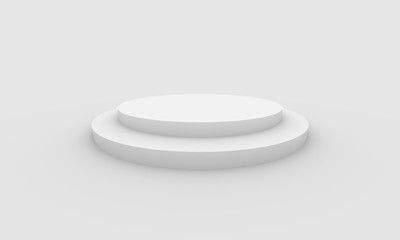 3D Rendered Product Stand on White Background