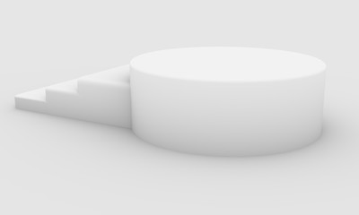 3D Rendered Product Stand on White Background