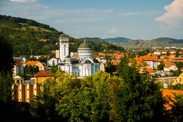 Sighisoara, Romania: view of the orthodox cathedral of saint treime