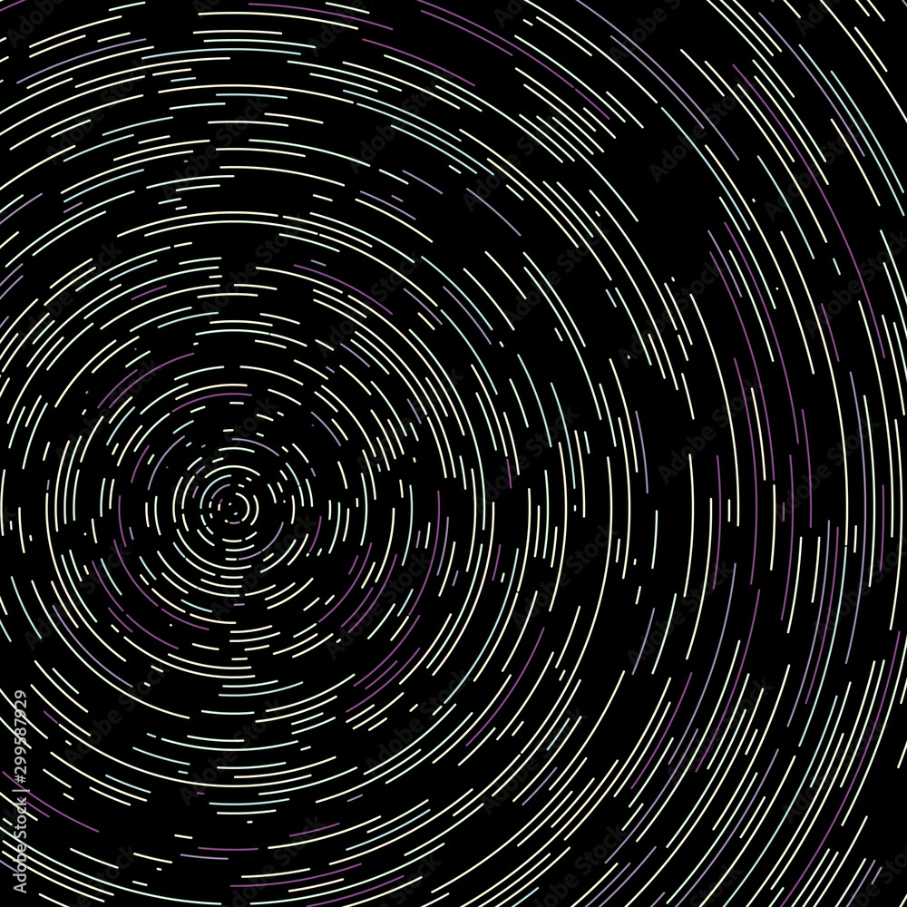 Wall mural colorful universe circular distribution computational generative art background illustration