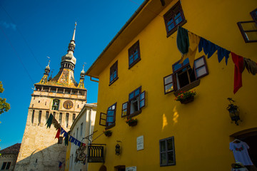Sighisoara, Romania: View of the ocher-colored house - the birthplace of Vlad Dracula. It was he who inspired Bram Stoker to the fictional creation of Count Dracula © Anna ART