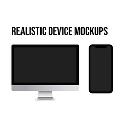 realistic devices mockups vectors