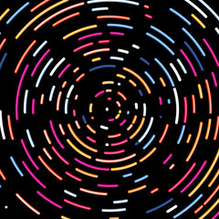 Colorful Universe Circular Distribution Computational Generative Art background illustration