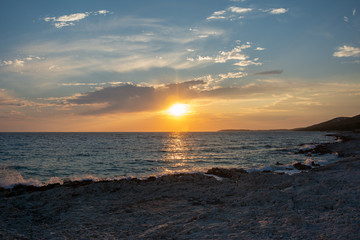 sunset over the sea