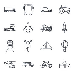 Transportation set icon template color editable. Transportation pack symbol vector sign isolated on white background illustration for graphic and web design.
