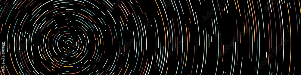 Wall mural colorful universe circular distribution computational generative art background illustration