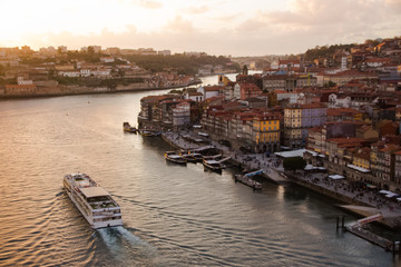 an amazing sunset on from porto bridge