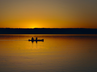 Fototapeta na wymiar Sunset over Lake Ammer