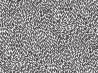 Hand drawn texture seamless pattern. Ñreative monochrome vector endless background painted by ink. Abstract doodle freehand shapes