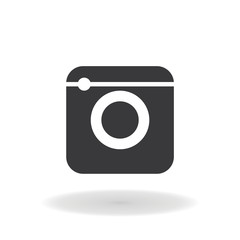 Photo camera icon in flat design on white background. Eps10