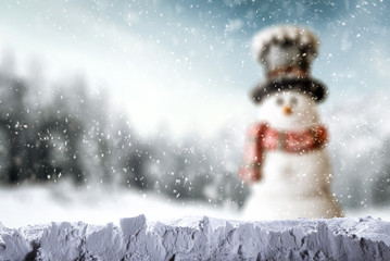Winter background of snow and frost. 
